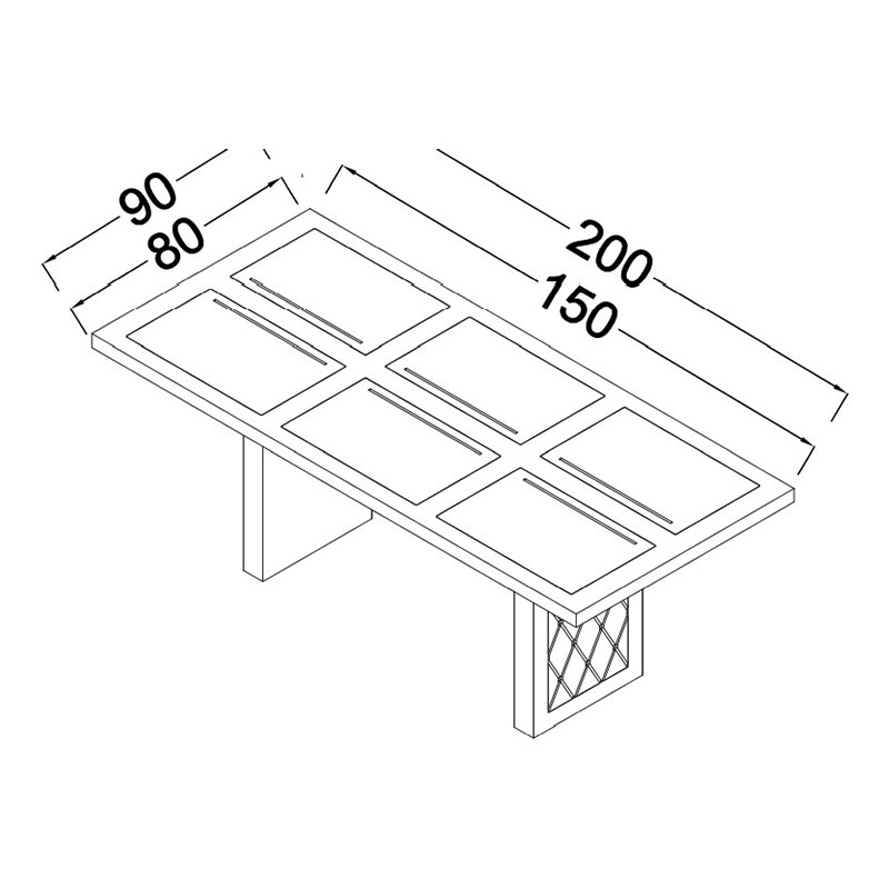 میز کنفرانس سینما چوب مدل پاچیرا - Thumbnail 1